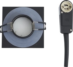 Set di 6 faretti da incasso moderni neri orientabili e inclinabili IP44 - Qure