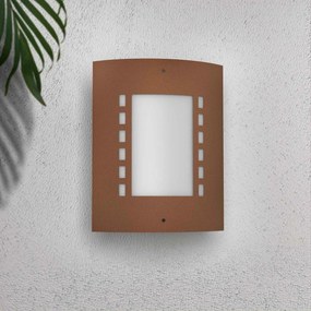 Applique Corten E27 da parete IP54 per esterni - serie METRO