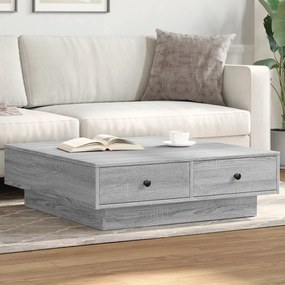 Tavolino Da Salotto Grigio Sonoma 90x90x28 Cm Legno Multistrato /