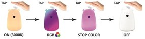 Lampada touch LED RGB per bambini BEAR LED/0,8W/5V bianca + USB