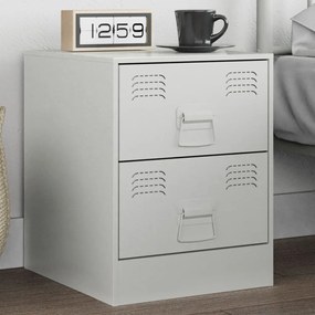 Comodino Bianco 34,5x39x44 Cm İn Acciaio /