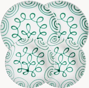 Set di 4 stoviglie fatte a mano Grüngeflammt, 2 persone