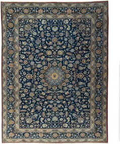 Kashan Tappeto persiano 400 x 310 Blu (Iran) Annodato A Mano