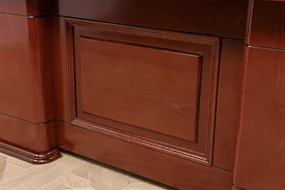 Scrivania presidenziale ufficio 180 cm in legno marrone noce PRESTIGE B630-Arrediorg.it