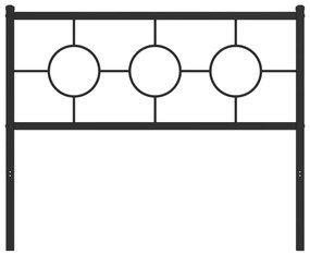 Testiera in metallo nero 107 cm