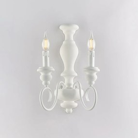 Applique Shabby Chic Cascina Bianco 2 Luci E14