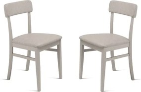 Sedia in ecopelle Ghiaccio con struttura in legno LIPSIA 2 sedie