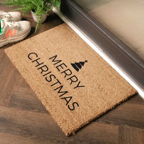 Zerbino in cocco con motivo natalizio 40x60 cm Merry Christmas - Artsy Doormats