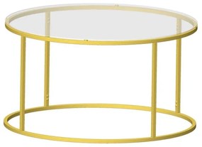 Tavolino BERLIN 80x45 cm oro/limpido