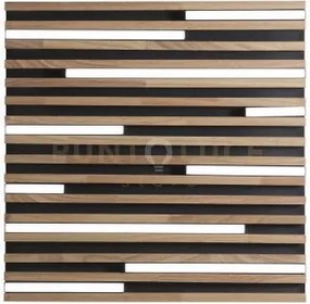 Plafoniera led kuma nera in legno 40w 4136k cct 2700 e 3200 e 4000k...