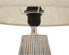 Lampada da tavolo color crema con paralume in tessuto (altezza totale 69,5 cm) Hanoi – Mauro Ferretti