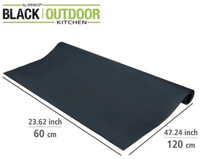 Tappetino protettivo antiscivolo nero per griglia Suma, 60 x 120 cm Black Outdoor Kitchen Suma - Wenko