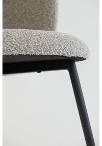 Sedia da pranzo grigia in imbottito Elyna – Light &amp; Living