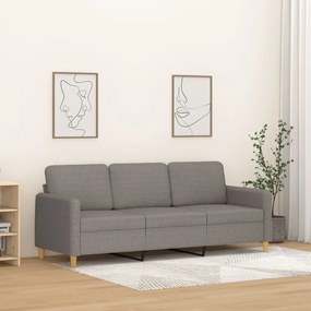 Divano A 3 Posti Tortora 180 Cm İn Tessuto /