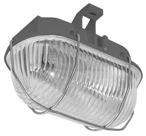 Plafoniera da esterno OVAL 1xE27/60W/230V IP44 grigio
