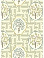 GP & J Baker Carta da parati Royal Maze - Sage