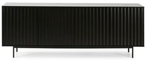 Cassettiera bassa nera 211x80 cm Sierra - Teulat