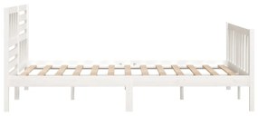 Giroletto bianco in legno massello 120x190cm 4ft small double
