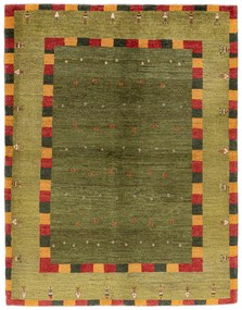 Gabbeh Tappeto persiano 180x230 Verde (Iran) Annodato A Mano