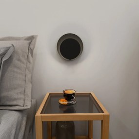 Applique da Parete Circle Nera Luce Indiretta Base G9