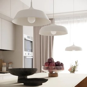 Sollux SL.1327 - Lampadario a sospensione con filo FRIKA 1xE27/15W/230V diametro 34 cm bianco