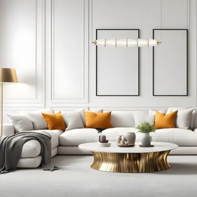 Lampadario LED a sospensione con filo SANSA LED/11W/230V oro/limpido