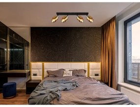 Globo 15560-4 - Faretto MILLEY 4xE27/40W/230V nero/ottone