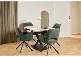 Sedia da pranzo verde scuro con braccioli Graham – Actona