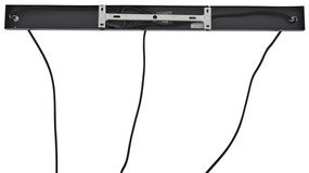 Lampada a sospensione di design nera con vetro arcobaleno rettangolare a 3 luci - Mallon