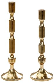 Set di 2 candelabri metallo oro DIKIRNIS Beliani