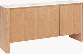 Credenza in legno con piano effetto marmo Gavriel