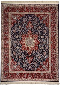 Isfahan Tappeto 380x280 Rosso (Cina) Annodato A Mano