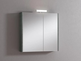 Pensile con luce Akira cemento L 71.5 x H 70 x P 15.5 cm