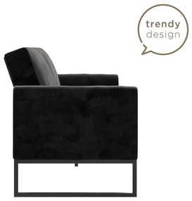 Divano letto nero 217,2 cm Adley - CosmoLiving by Cosmopolitan