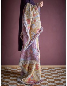 Coperta gialla in cotone riciclato 130x160 cm Reims – Bloomingville