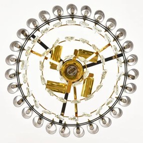 Brilagi - Lampadario a sospensione con catena ECLIPSE 5xE14/10W/230V Ø 38 cm nero/oro