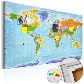 Quadri di sughero World Map: Countries Flags [Cork Map]