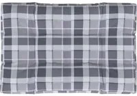 Cuscino per Pallet Grigio a Quadri 120x80x10 cm in Tessuto cod mxl 68536