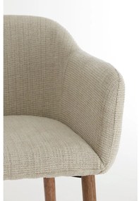 Set di sedie da pranzo beige in imbottito con braccioli 2 pz Blaine – Light &amp; Living