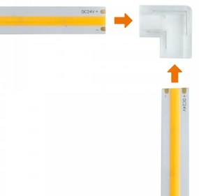 Connettore Angolare per strisce LED COB Monocolore 10mm 2 contatti CF 2PZ Selezionare l'accessorio Accessorio Strisce da 10 mm
