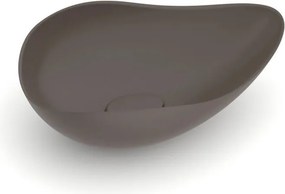 Lavabo da appoggio Ohtake ROCA irregolare in ceramica caffè