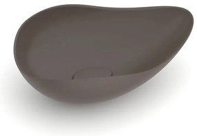 Lavabo da appoggio ROCA irregolare in ceramica caffè