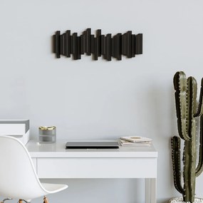 Appendiabiti da parete in plastica nera Sticks - Umbra