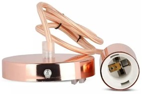 Lampadario su filo 1xE27/60W/230V oro rosato