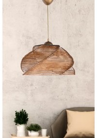 Lampadario su corda PENTAGONE 1xE27/60W/230V marrone