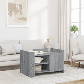 Tavolino salotto grigio sonoma 80x50x50 cm legno multistrato