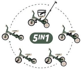 PETITE&amp;MARS - Triciclo per bambini 5in1 TURBO Misty Green