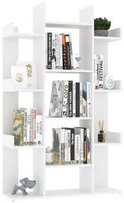 Libreria bianca 86x25,5x140 cm in legno multistrato