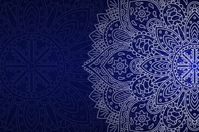 Quadro su tela – Ornamento blu scuro
