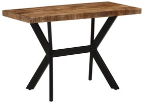 Tavolo Da Pranzo 110x55x75 Cm İn Legno Massello Di Mango /